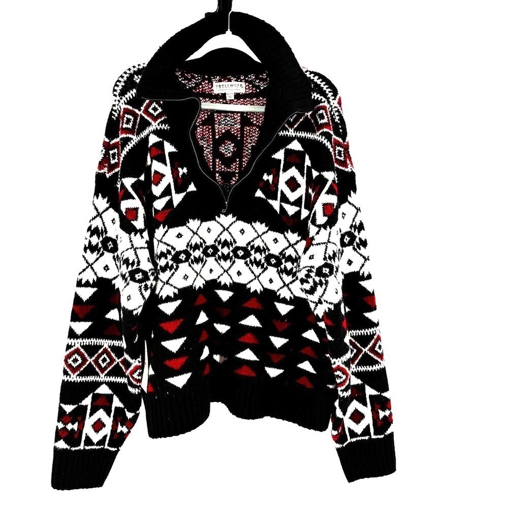 Idyllwind Women's Alpine Zip‎ Front Sweater XXXL Nordic Ski Landman Cowgirl NEW